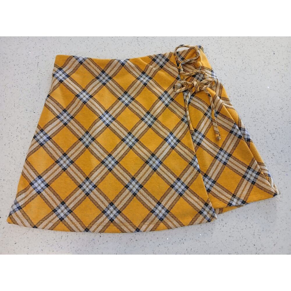 Y2K clueless mini skirt by Steve Madden size S yellow plaid beauty